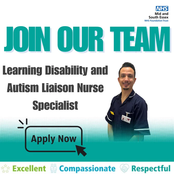 Join our team, learning disability and austism liaison nurse specialist, apply now.