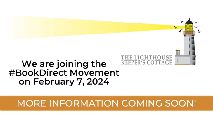 Image saying "We are joining the #BookDirect Movement on February 7, 2023. More information coming soon"