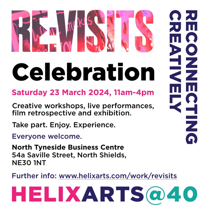Our Re:Visits Celebration flyer with logo and text describing the event