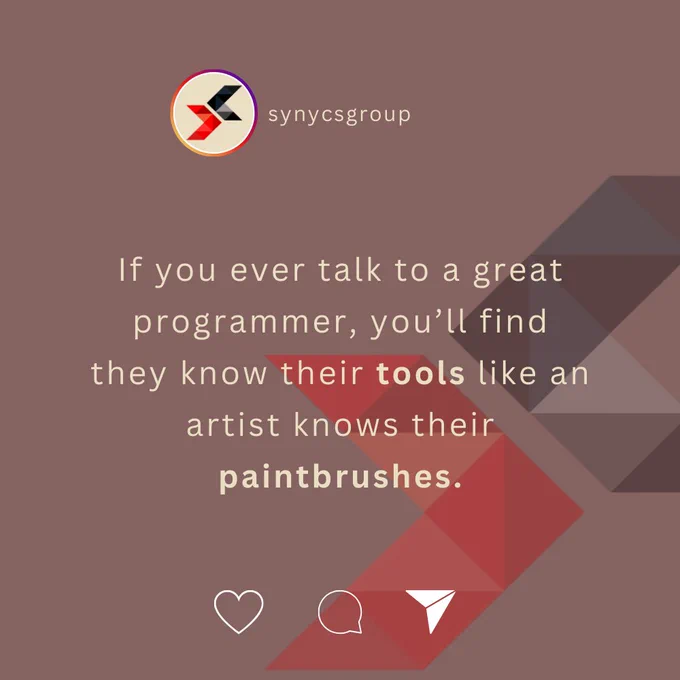 At Synycs, our programmers wield their tools with the mastery of artists. Just as a painter knows every stroke of the brush, our team crafts code with precision, turning concepts into digital masterpieces. 🎨💻 Happy Weekend🎉


#SynycsGroup #developerinspiration #developerquotes #ITSuccess #LearnAndAdapt
#SynycsTechArtistry #CodeCraftsmanship