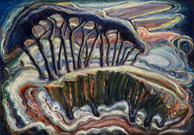 Winter Sunset, Millie Frood (1900–1988), Perth Art Gallery (managed by Culture Perth and Kinross)