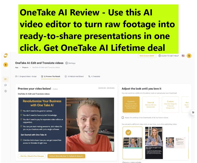 OneTake AI Review – Use this AI video editor to turn raw footage into ready-to-share presentations in one click. Get OneTake AI Lifetime deal

https://softtechhub.us/2024/02/04/onetake-ai-review-ai-video-editor/ 



#OneTakeAIReview #VideoEditing #AIEditor #RawFootage #ReadyToShare #PresentationSoftware #VideoCreation #AItechnology #OneClickEditing #VideoProduction #VideoMarketing #AIAssistedEditing #LifetimeDeal #VideoPresentation #EasyVideoEditing #AIEnhancement #VideoContentCreation #VideoEditingTools #ProfessionalVideos #VideoEditingSoftware #CreativePresentations #VideoEditingSolutions #EfficientEditing #AIAssistedProduction #LifetimeDealOffer #VideoCreationTools #AIEnhancedVideos #VideoMarketingStrategy #EffortlessEditing #AIVideoEditing 