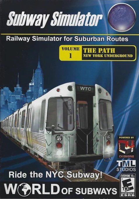 Image of a cover of a video game called “Subway Simulator”