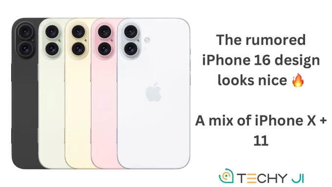 Rumoured iPhone 16 Design