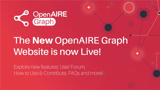 Announcement, the New OpenAIRE Graph website is now live! Explore new features such as the user forum, how to use & contribute, FAQs, and more!