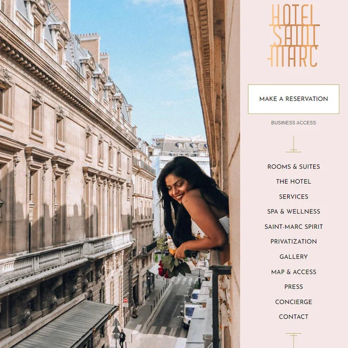 Hotel Saint-Marc is a chic boutique hotel located in the heart of Paris. Nestled in the second arrondissement, this stylish establishment offers a blend of classic Parisian elegance and modern design.
