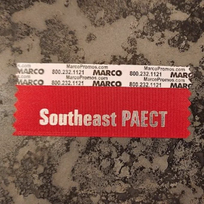 red nametag ribbon "Southeast PAECT" 