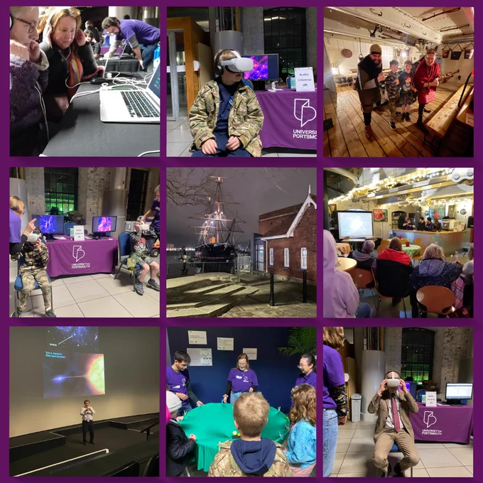 A collage of images from the stargazing event 