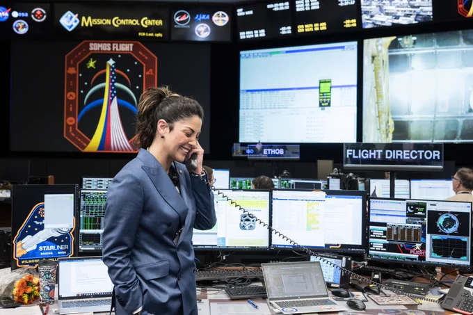 Trujillo in Mission Control Houston taking the shift as NASA's 108th Flight Director. 