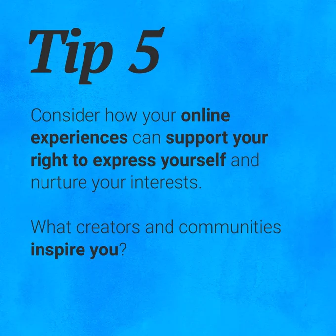 How can your online experiences nurture your interests?