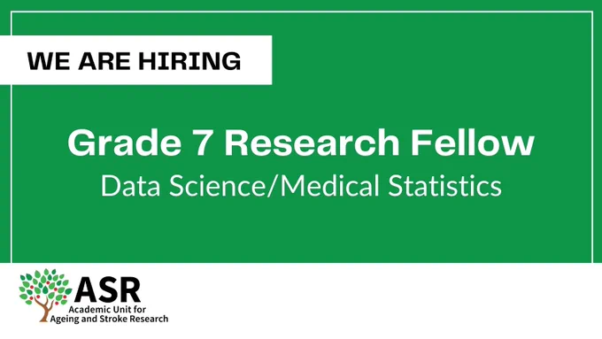 WE ARE HIRING! Are you an ambitious and talented researcher with expertise in health data, data science, medical statistics and/or machine learning? Do you want to join a leading research centre to implement high quality health and social care research?