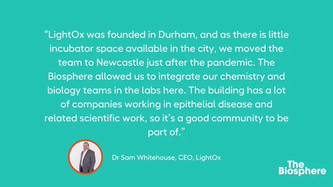 Graphic quoting part of the interview, available to read via the link in the post.