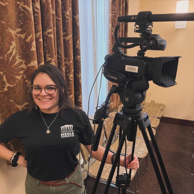 Filming with a canon camera.