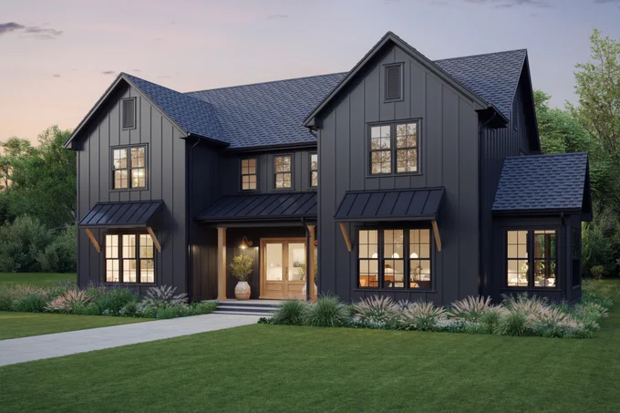 Jeld-Wen Auraline True Composite all black windows 
