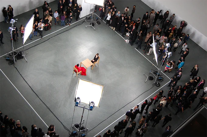 Documentation of Marina Abramović, The Artist Is Present, 2010–2011, Wikimedia (November 16, 2023), photo by Andrew Russeth.