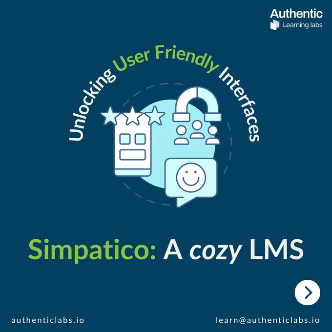 Simpatico, our cozy LMS, offers user friendly interfaces for a 'better learning experience'.