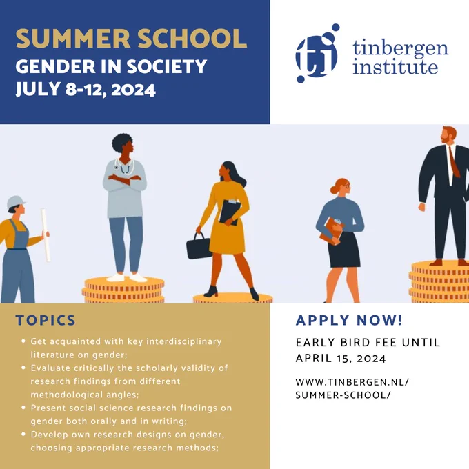 Summer School Gender in Society in Amsterdam on July 8-12, 2014