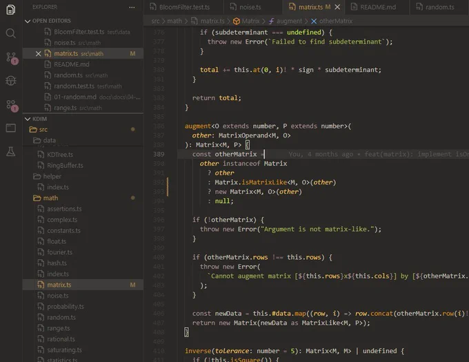 VSCode IDE using the Phosphor Theme, file icons, and product icons