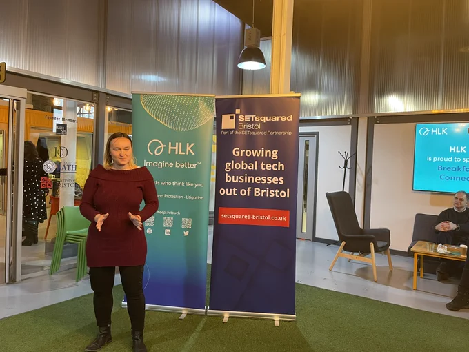 Founder of Expordite speaking at Connect event