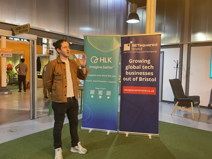Founder of CDotBio speaking at Connect event