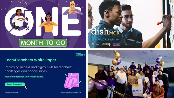 Grid of four images from the latest Greater Manchester Digital Bulletin