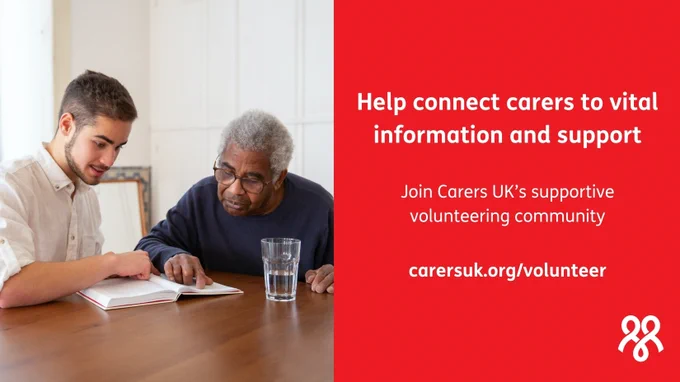 Help connect carers to vital information and support

Join Carers UK's supportive volunteering community

carersuk.org/volunteer