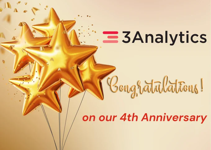  Today marks a significant milestone for all of us as we celebrate the 4th anniversary of 3Analytics. It feels like just yesterday when we embarked on this journey, and now, four years later, we stand together stronger, wiser, and more resilient than ever.

As we reflect on the past four years, it's incredible to see how much we've achieved as a team. From overcoming challenges to reaching new heights, each one of 3A member has played a crucial role in 3A's success. 
This anniversary is not just a testament to the passage of time but a celebration of our shared commitment to excellence. Together, we have created a workplace culture that fosters collaboration, creativity, and continuous improvement. It's the dedication of our talented team that has made 3Analytics what it is today.

Thank you for team for your hard work, dedication, and passion for making 3Analytics a success. Cheer's to the past four years and the exciting adventures that lie ahead!

#3Analytics #anniversarycelebration