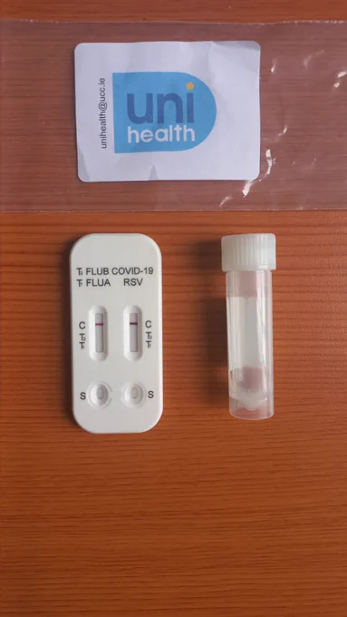 Results from a multiplex antigen test with saliva sample