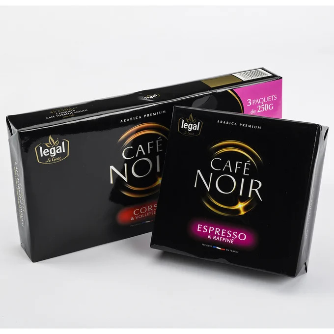 Paper overwrapped coffee brick products