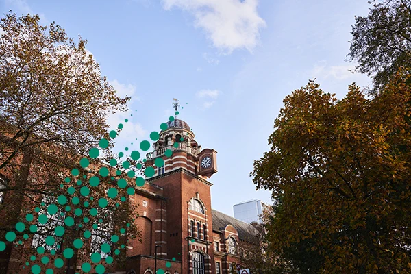 Clock tower at City, University of London