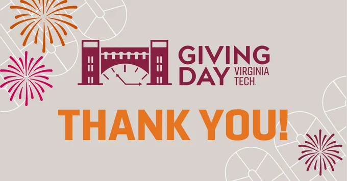 Giving Day graphic with text: thank you!
