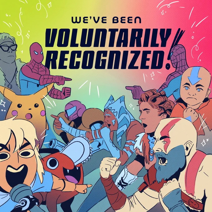 "We've Been Voluntarily Recognized!"

A number of popular memes, including Spider-Men Pointing at eachother, reaction guys, and others have been artistically recreated using pop culture characters like Link, Aang, Kratos, Aloy, Ahsoka, and Samus.