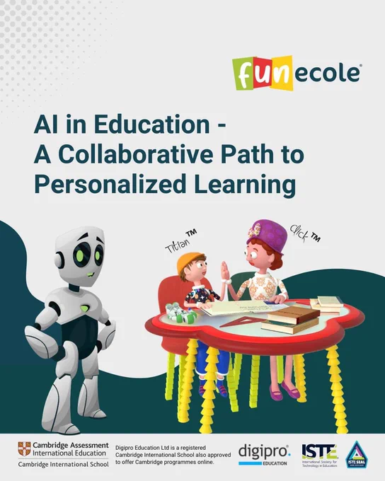 Imagine teachers leveraging AI to create personalized learning plans and acting as mentors, fostering individual growth, and guiding students through their educational experiences. 

👉Join our upcoming FREE webinar to explore the impact of AI in education!
𝐑𝐞-𝐞𝐧𝐠𝐢𝐧𝐞𝐞𝐫𝐢𝐧𝐠 𝐄𝐝𝐮𝐜𝐚𝐭𝐢𝐨𝐧 𝐰𝐢𝐭𝐡 𝐆𝐞𝐧𝐞𝐫𝐚𝐭𝐢𝐯𝐞 𝐀𝐈 𝐰𝐢𝐭𝐡 𝐅𝐔𝐍𝐞𝐜𝐨𝐥𝐞®
𝐃𝐚𝐭𝐞: 𝐓𝐮𝐞𝐬𝐝𝐚𝐲 𝟐𝟕𝐭𝐡 𝐅𝐞𝐛𝐫𝐮𝐚𝐫𝐲  [𝟐𝟎𝟐𝟒-𝟎𝟐-𝟐𝟕]
𝐓𝐢𝐦𝐞: 𝟏𝟔:𝟎𝟎 𝐂𝐘 (𝐆𝐌𝐓  𝟐)

Read more about AI in education in our latest article.

📧 For inquiries, please contact us at info@funecole.com or call us at  357 26 955000.

#AI #ai #artificialintelligence #education #educational #education #edtech #edtechchat #parents #teachers #schools #primaryschool #PrimaryEducation #streams #digitalliteracy #algorithm #machinelearning #AI #ai #educationmatters #revolution #global #computing #robotics #cyprus #digiproeducation #FUNecole #funecole