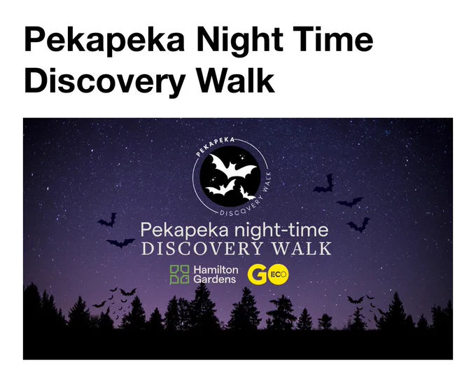 Bat walk at Hamilton gardens