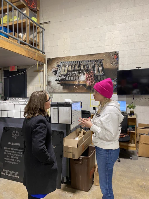 Lt. Gov. Rodriguez receives a tour of Sign Art Studio.