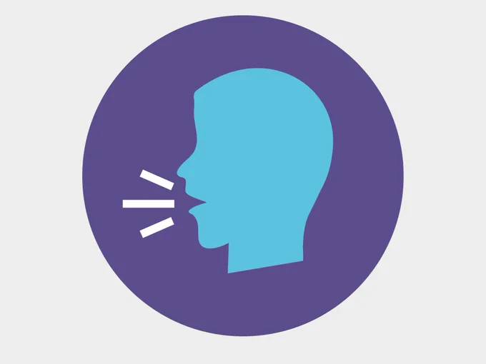 Illustration of a person speaking