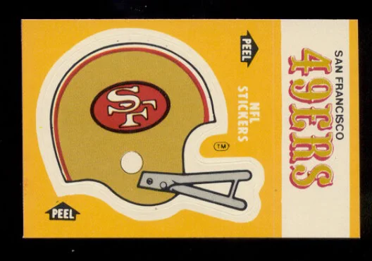 1984 Fleer NFL Team Action Football Stickers, San Francisco 49ers