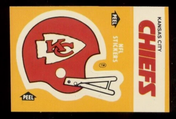 1984 Fleer NFL Team Action Football Stickers, Kansas City Chiefs