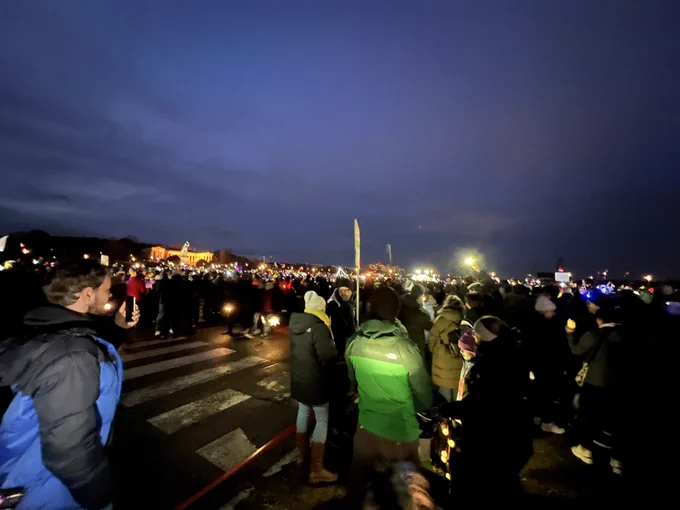 Lichtermeer pro democracy demonstration Feb 11th, 2024