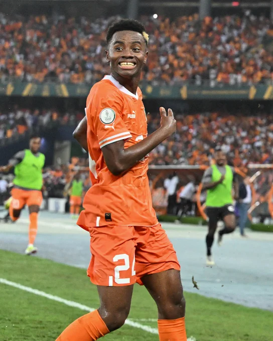 Simon Adingra pictured in the AFCON final.