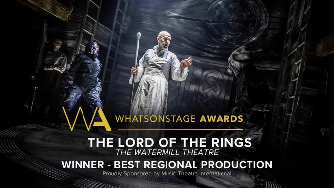 Graphic shows a scene from The Lord of the Rings. Text reads: Best Regional Production, The Lord of the Rings.