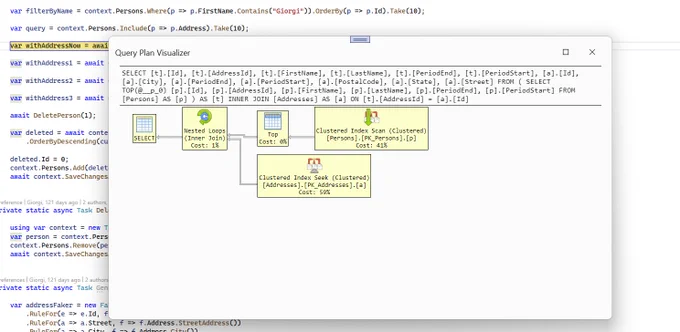 Screenshot of the EF visualizer in Visual Studio
