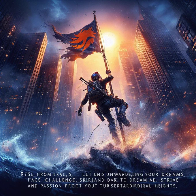 This quote encourages resilience and determination in the face of adversity. It suggests overcoming setbacks, relying on an unwavering spirit to fuel one's dreams, and facing challenges with courage. The message advocates daring to dream, actively striving for success, and letting passion be the driving force propelling individuals to exceptional achievements. 