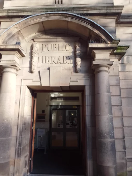 Lancaster Library in the sunshine.