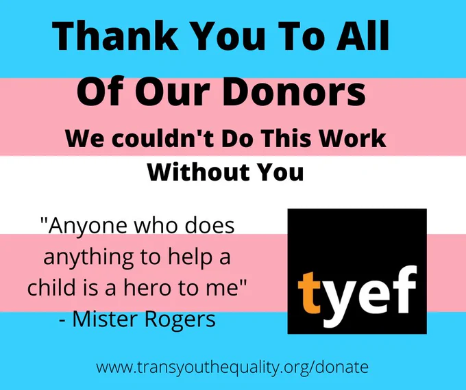 Think of us when giving this year. TYEF is a 501c3 non profit since 2007.