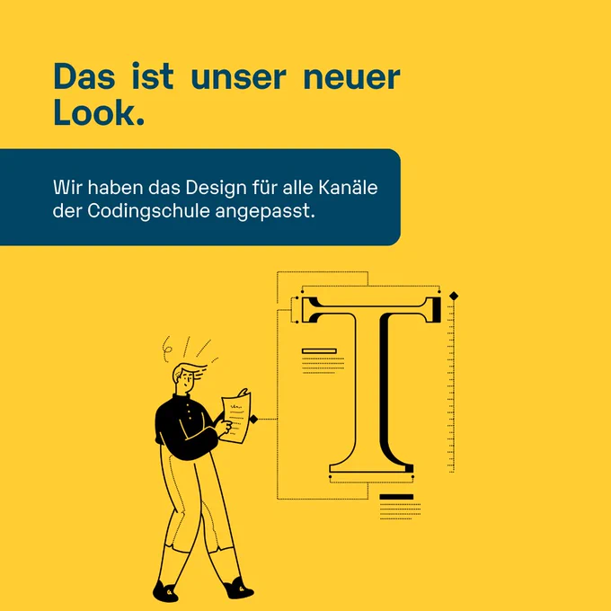 Das ist unser neuer Look, wir haben das Design für alle Kanäle der Codingschule angepasst.