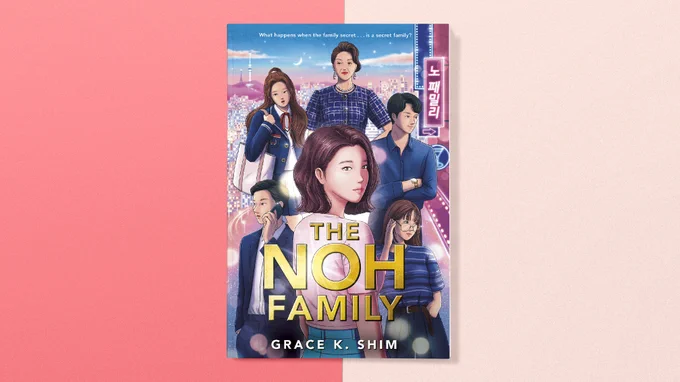 A flatlay photo of the book The Noh Family by Grace K. Shim