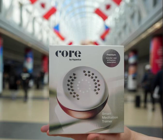 The core by Hyperice available to purchase at O'Hare's airport Brookstone store locations.