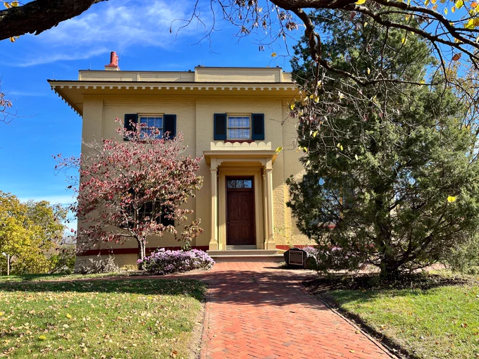 Exterior view of the historic home.