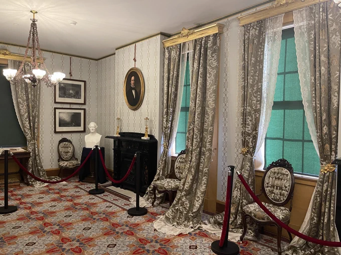 Interior view of the historic home.
